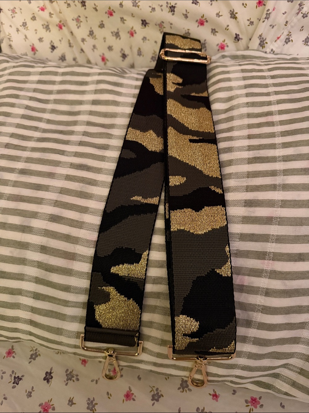Gold & Black Camouflage Guitar/Bag Strap